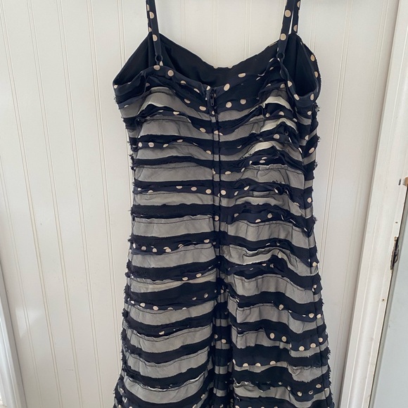 BCBGMaxAzria y2k Tulle Silk Polka Dot Dress Size 6 - Picture 4 of 4